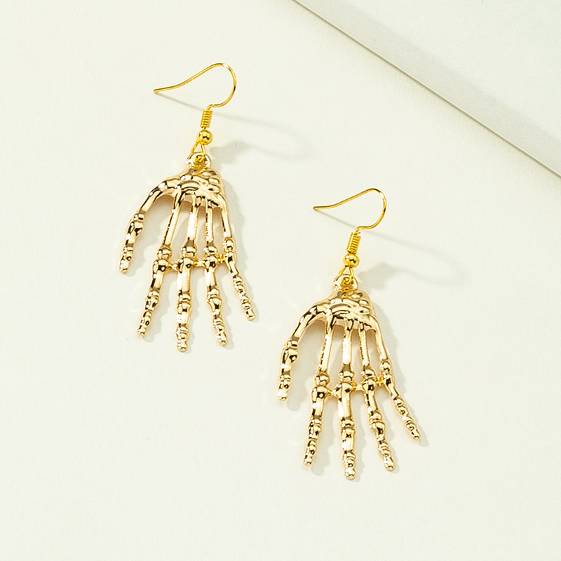 Fashion Skull Palm Alloy Earrings Wholesale display picture 3
