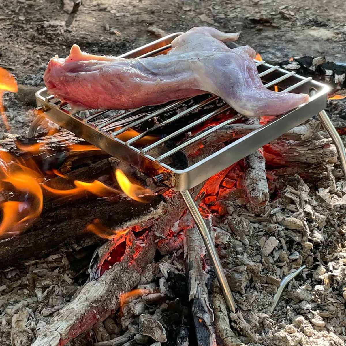 Amazon suministro directo Venta caliente al aire libre mini barbacoa parrilla acero inoxidable 304 estufa portátil plegable parrilla