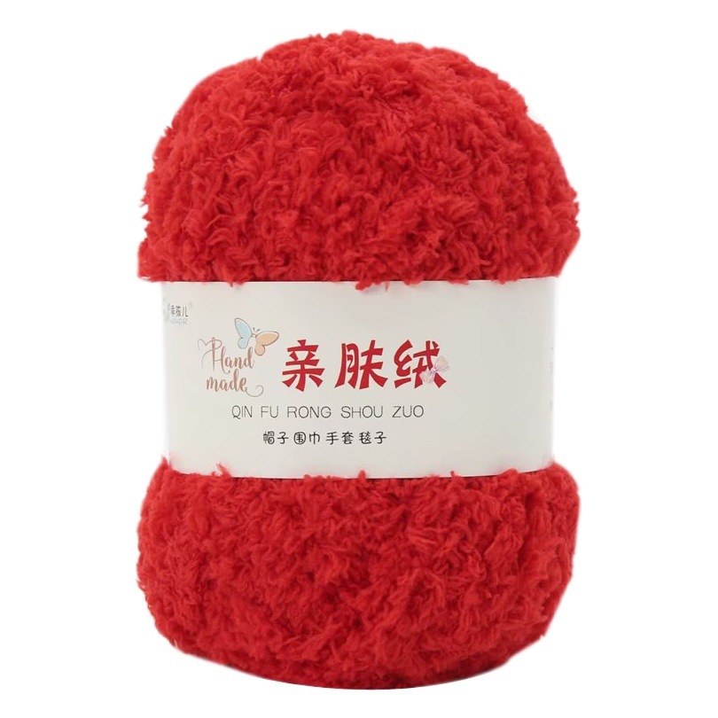 Hilo de lana de felpa de coral, hilo para bebés de tres hebras, para bufandas gruesas/toallas, venta al por mayor