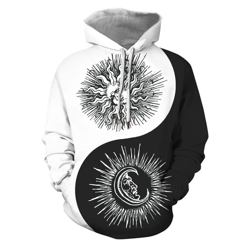 2025 New Cross-border E-commerce Foreign Trade Men's Apparel Novelty Hooded Sweatshirt Men Spring and Autumn 3D Digital Printing Hooded Sweatshirt