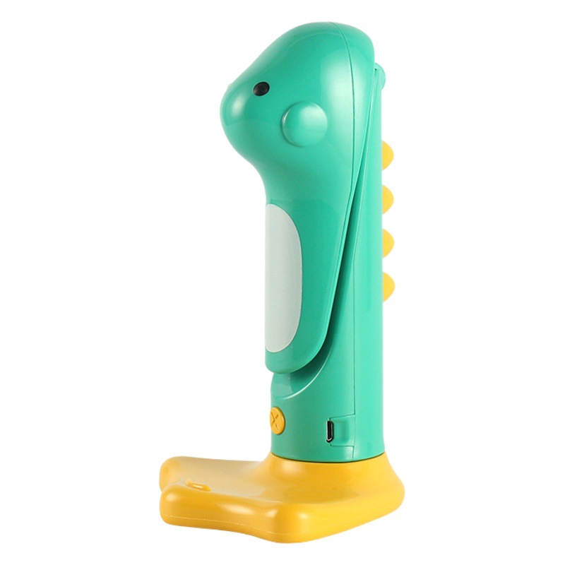 Lámpara de Noche LED Plegable de Dinosaurio, de Plástico ABS, Recargable USB, con Soporte para Celular, para Escritorio