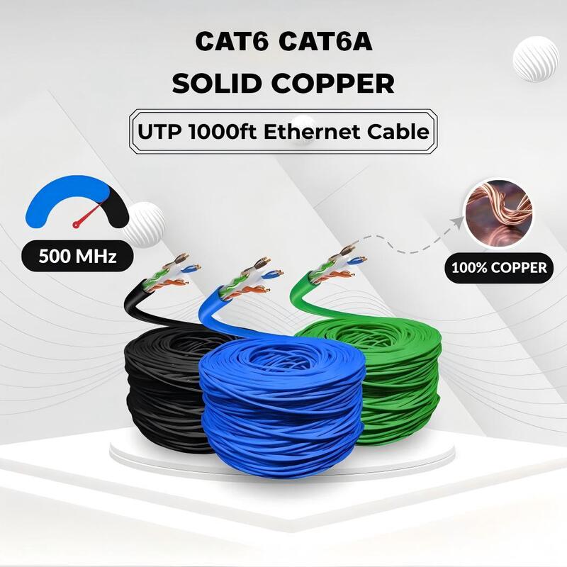 National Standard Category 6A Ampulbag Non-Shielded Copper-Clad Aluminum Network Cable for Monitoring Engineering, Gigabit Cross-Border Network Cable Cat6