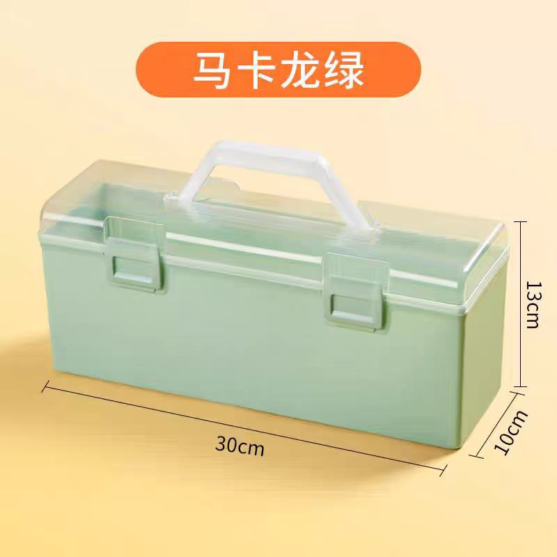 プラスチック透明書道収納ケース延長学生携帯毛筆手提げケース美術生書道工具箱|undefined