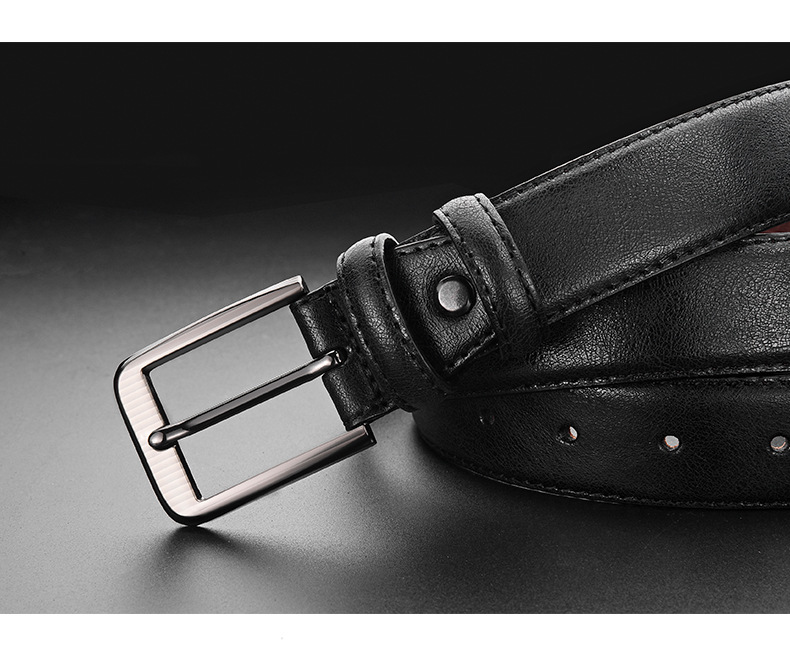 High-end Retro European Style Cowhide Leather Belt For Men_voghion.com
