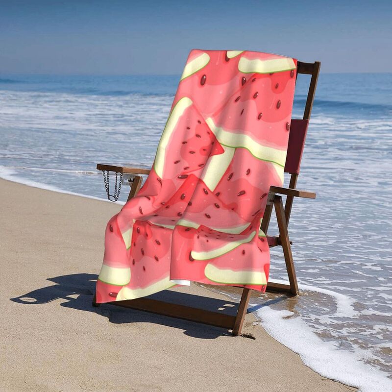 New Microfiber Beach Towel Bath Towel Quick-drying Absorbent Towel Swimming Pool Beach Bathroom Watermelon Printed Beach Towel