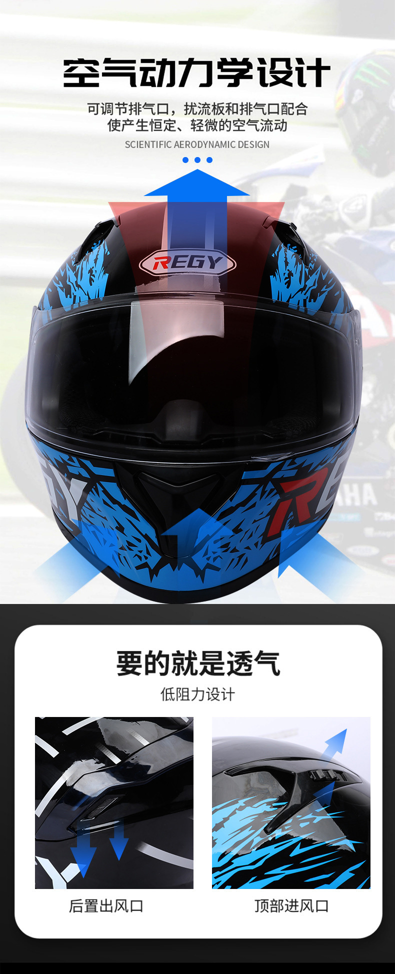 Motorcycle Helmet Full Helmet DOT/3C Certification New National Standard Class A Male and Female Double Lens Electric Vehicle Full Helmet