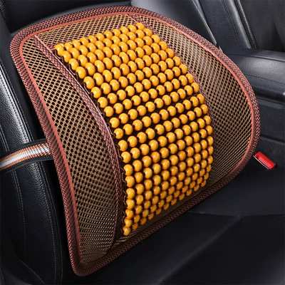 Summer Car Use, Waist support - warm-rice-1-piece-of-lumbar-support-maple-wood-beads3d-meshbreathable-and-comfortable