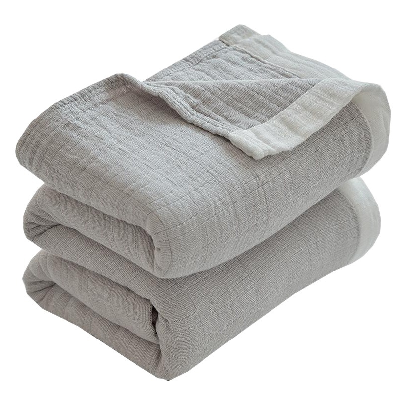 Four-layer Pure Cotton Plain Towel Quilt Single Double Nap Blanket Air Conditioning Sofa Gauze Blanket Office Blanket