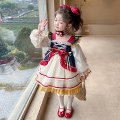 女の子ロリータ白雪姫ドレス2025子供誕生日ドレス女の子秋服プリンセス風