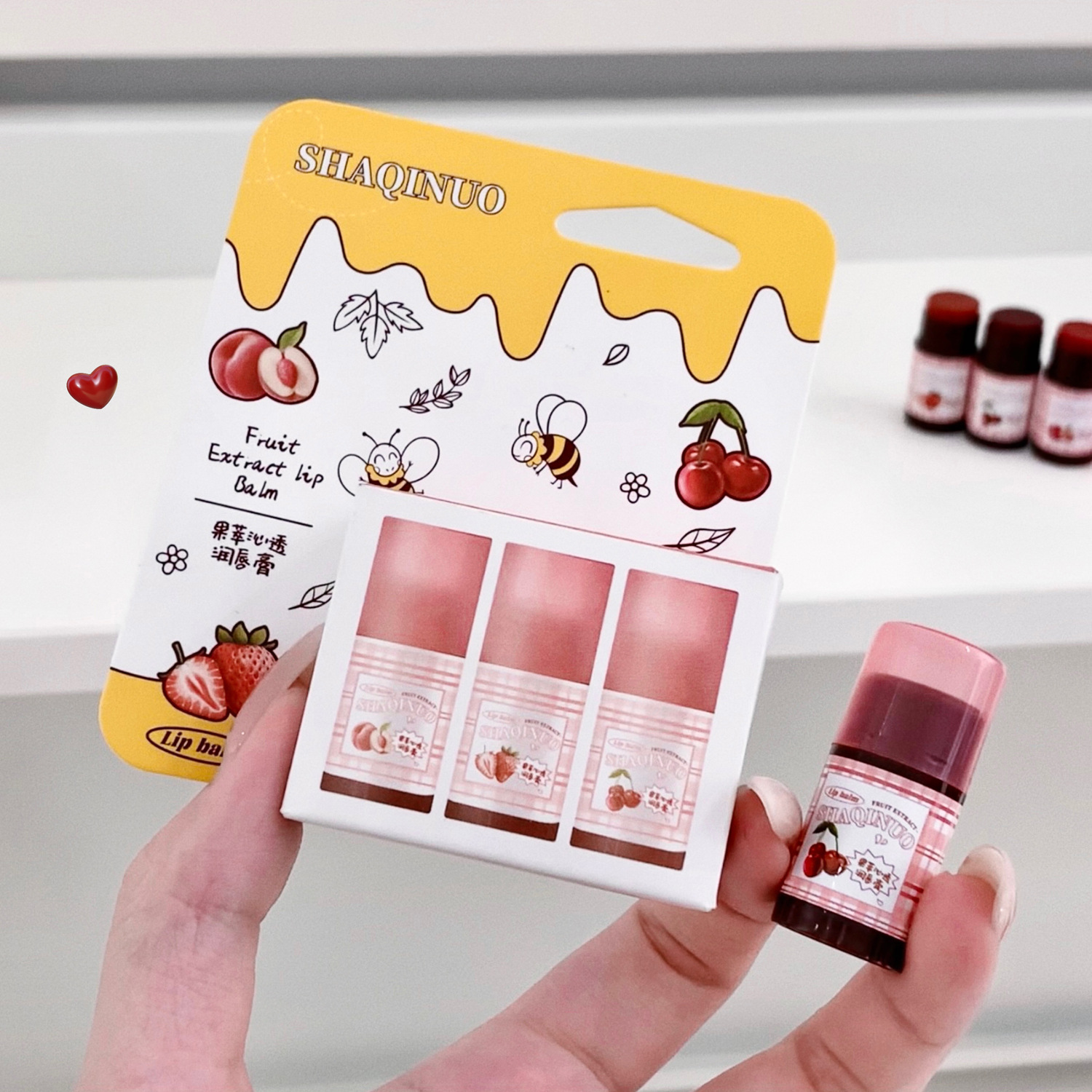 Sacchino gelatina lubricante penetrante humectante lápiz labial de color blanqueador de la fiesta de los estudiantes caja de lápiz labial barato image 3