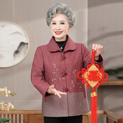 时尚休闲女装妈妈装外套上衣原创新款已注册花日常通勤款