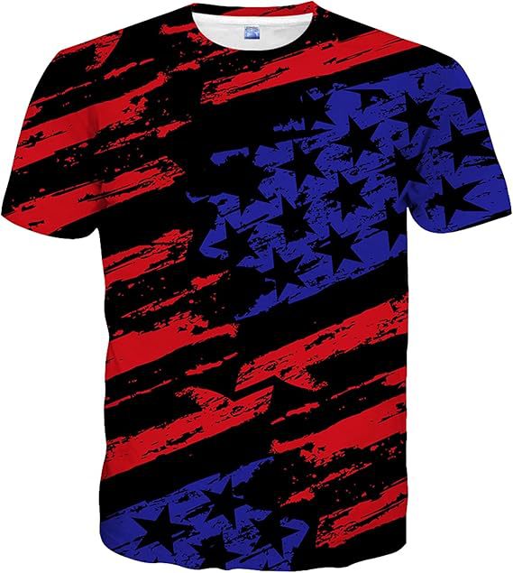 Venta caliente transfronteriza europea y americana impresión digital 3D para hombres, personalidad de la calle de verano, camiseta suelta de manga corta con cuello redondo transpirable