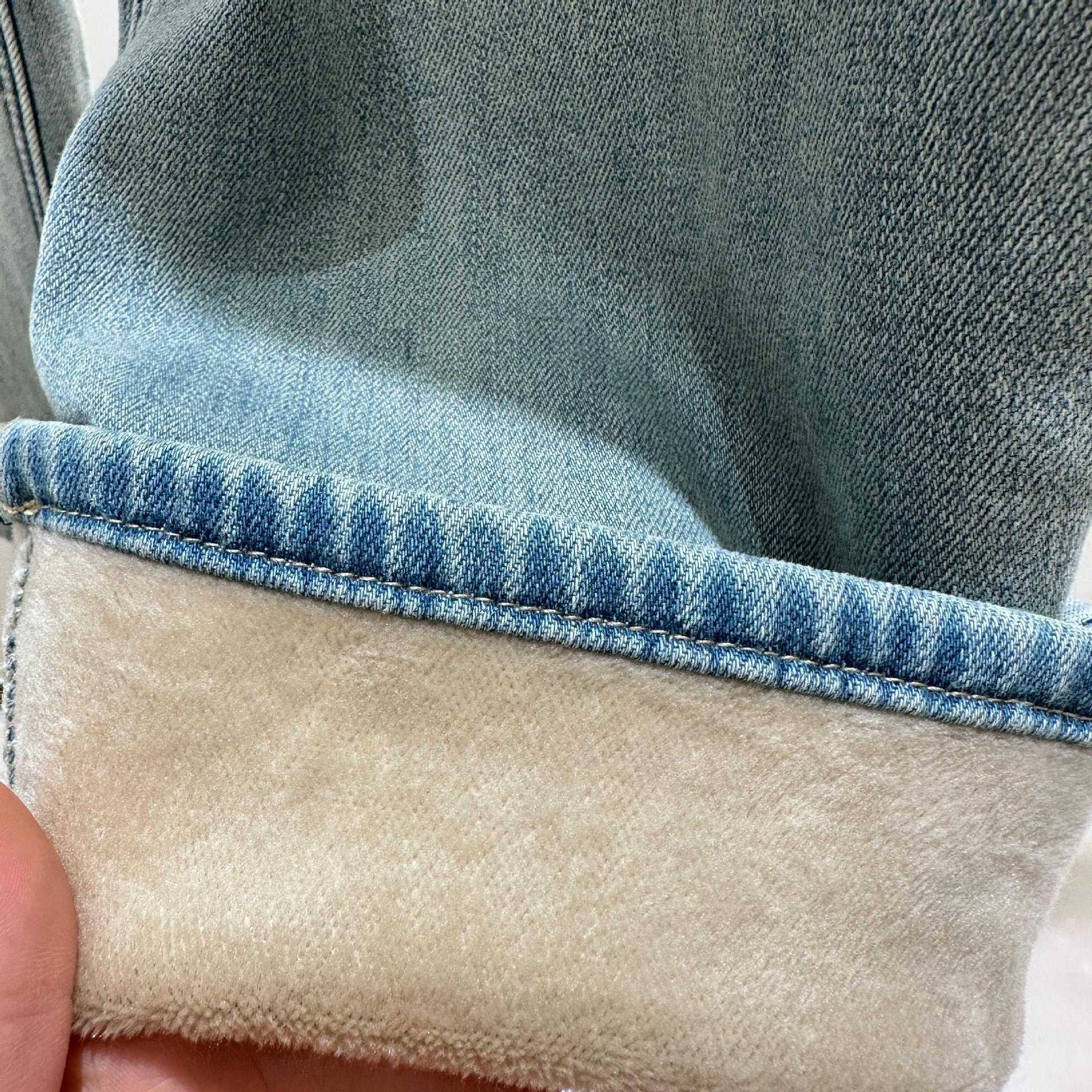 [메인 푸시 청바지] 겨울 작은 따뜻한 보물  기모 두껍게  벨트를 보내  150CM 이상