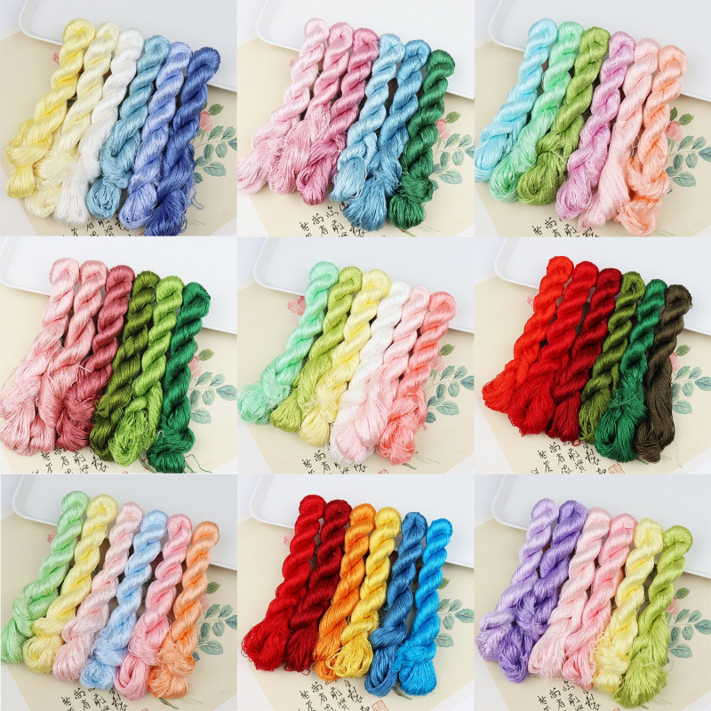绒花缠花DIY手工制作材料无捻蚕丝线汉服配批发|undefined