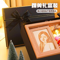 教师节礼物有意义谢师礼木刻画照片生日礼物女生实用送闺蜜高级感