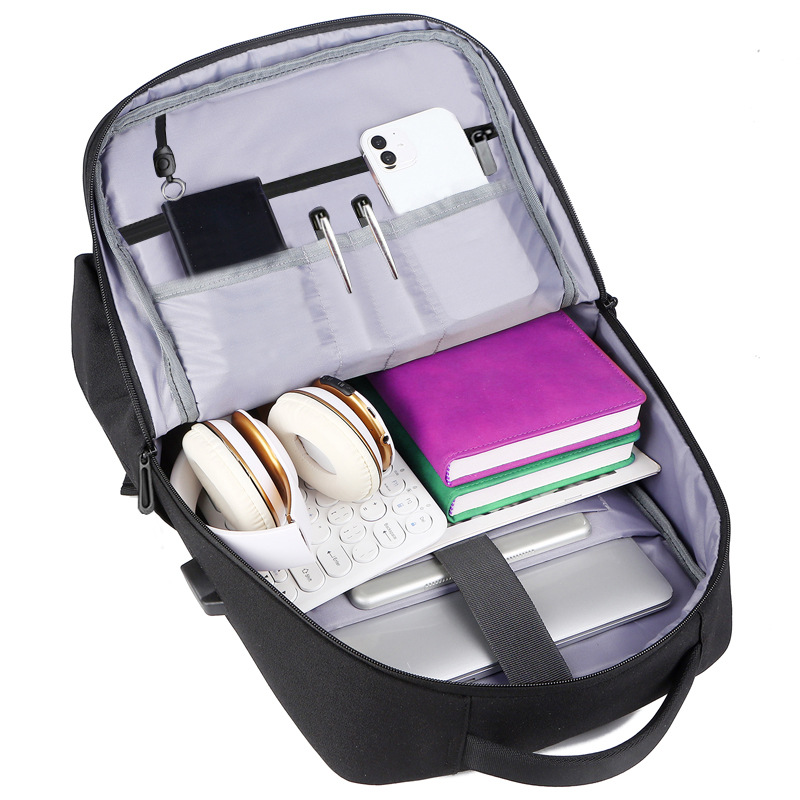 Mochila recargable usb para hombre de viaje de negocios de gran capacidad Mochila para computadora Oxford salvaje al aire libre Mochila para estudiantes