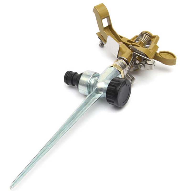 Aspersor de césped rociador giratorio de 360 grados Jardín de aleación de zinc rociador de brazo de balancín agrícola de enfriamiento automático