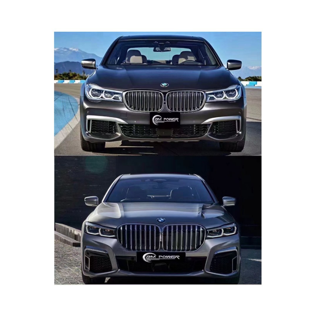 Old-To-New Surround Bumper Suitable for Bmw 7 Series G11/G12 Early Model with Full Surround for Modified Headlights and Taillights