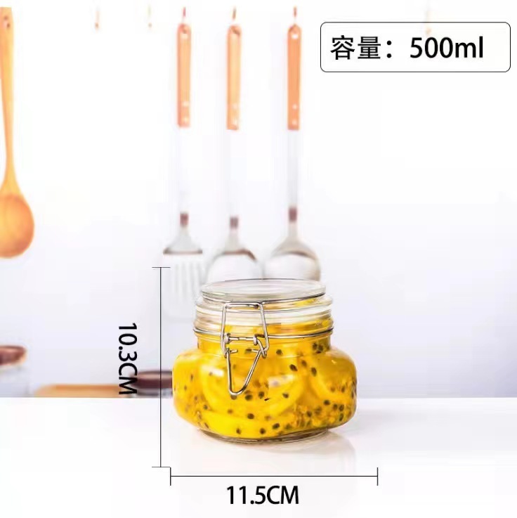 スポット密封バヨネット食品保存瓶透明ガラス瓶ワインピクルス瓶鮮度保持蜂蜜瓶ジャム瓶|undefined