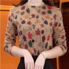 秋冬季新款加绒加厚保暖上衣中老年妈妈打底衫减龄洋气遮肉打底衫