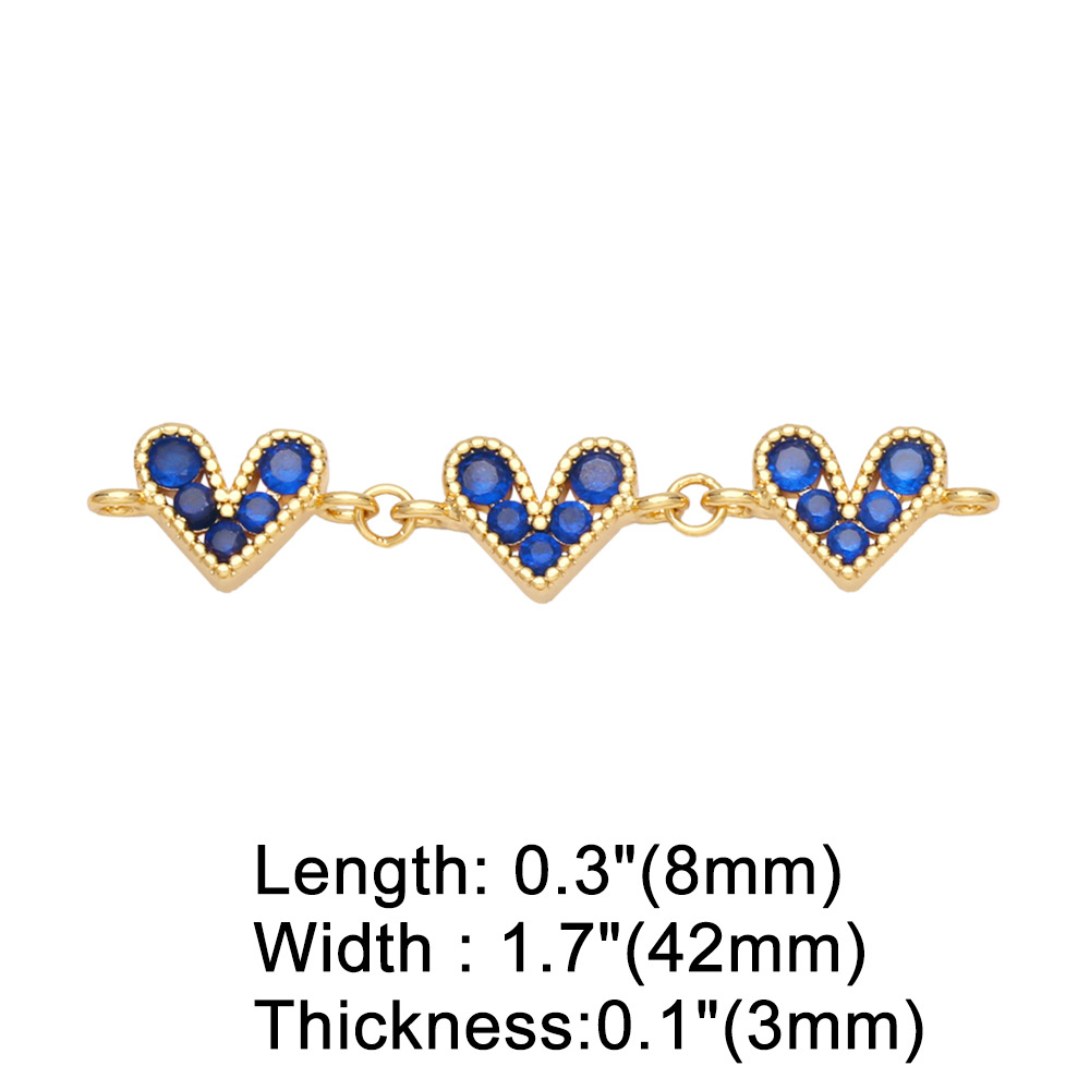 1g Weight Pendant Jewelry Making Type 8*42mm Jewelry Making Size Zircon Inlay Material DIY Jewelry Accessories Classification 1 Piece, 3 Pieces Quantity Copper Material Heart Shape Pattern Plating Design Simple Style Style 1 Piece 3 Pieces 8*42mm Copper Zircon Heart Shape Pendant Jewelry Accessories 3
