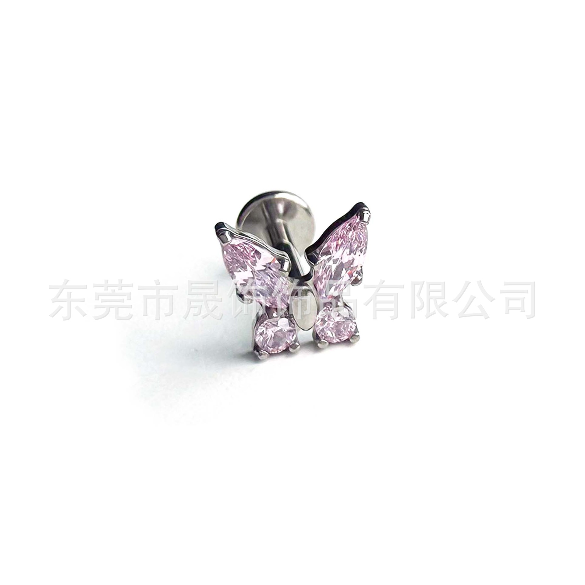 F136 Titanium Multicolor 马眼 Butterfly Cubic Zirconia G23 Implant Grade Titanium 人体 Piercing Jewelry Helix Cartilage Stud Geometric 造型炫