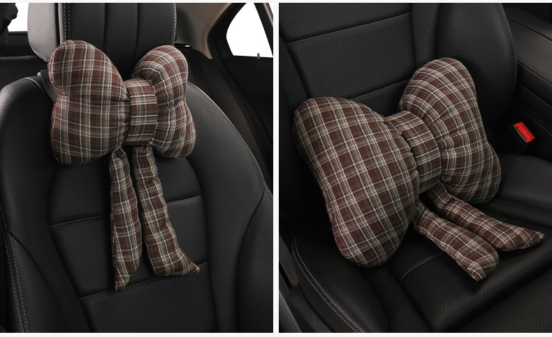 Retro Plaid Simple Breathable Four-Season Car Seat Cushion Suitable for Audi A3 A4L A5L Q3 Q5L Q2
