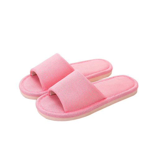 Linen slippers for men, spring and autumn, four seasons, household, indoor, non-stinky feet, women's non-slip cotton and linen, winter and summer
