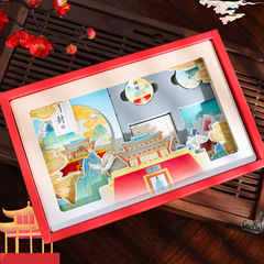 夢回古都燙金手賬膠帶禮盒套裝文藝復古彩頁手帳本中國風彩色貼紙