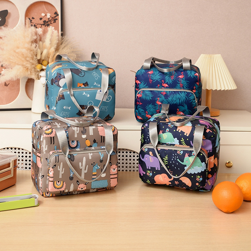 Bolsa de almuerzo portátil bolsa de papel de aluminio engrosada bolsa de aislamiento térmico fría bolsa de almuerzo japonesa bolsa de almuerzo de color bolsa de conservación