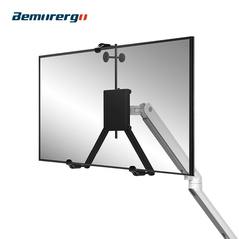 Bemorergo Soporte universal para monitor de ordenador, sin perforaciones, de 17-32 pulgadas, accesorio ligero, adaptable, plegable
