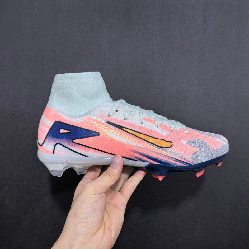 Zapatos de comercio exterior Superfly zapatos de fútbol de combate real para hombres Assassin 16 zapatos deportivos de punto de alta altura zapatos de fútbol de moda FG para mujeres