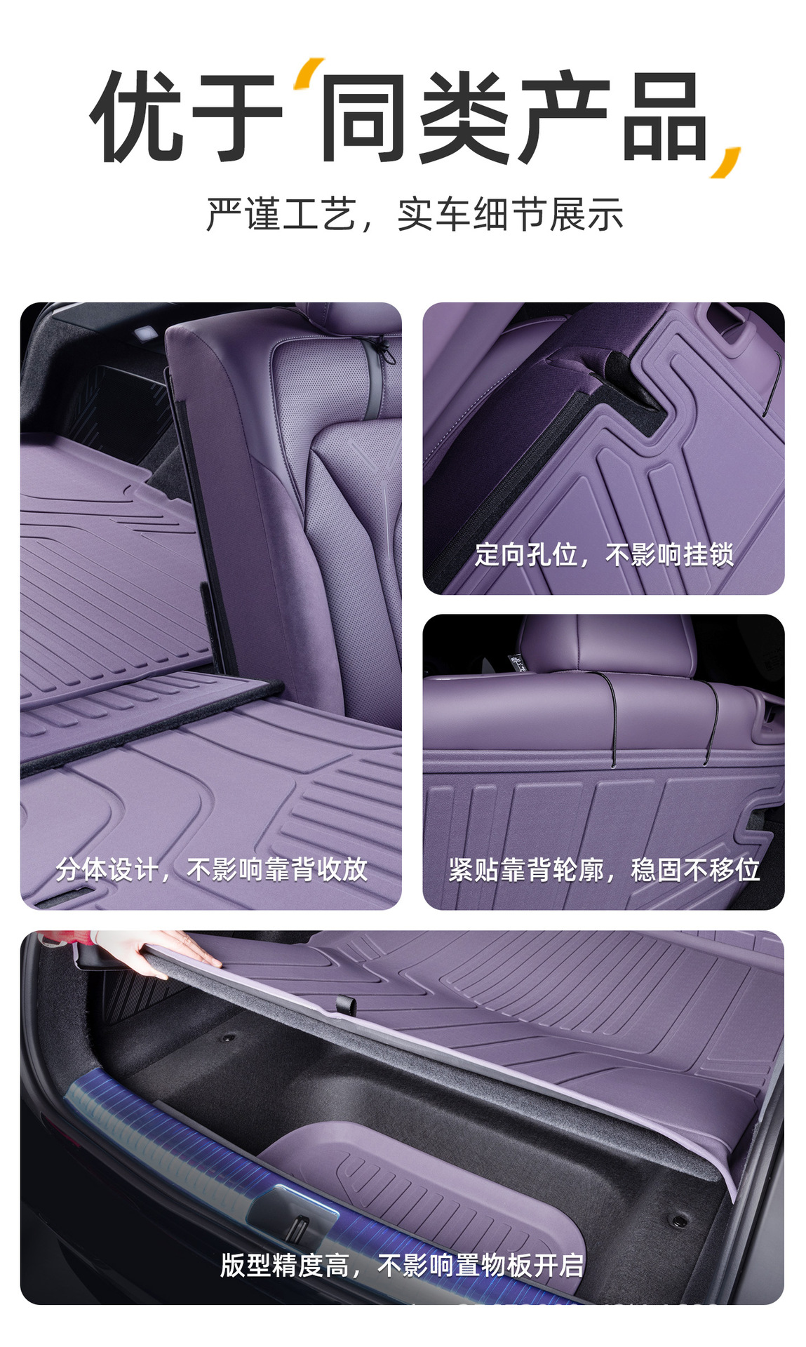 Suitable for Xpeng P7 Trunk Mat, 25-26 Model-Specific Modified Interior Decoration Tpe Car Trunk Mat, New