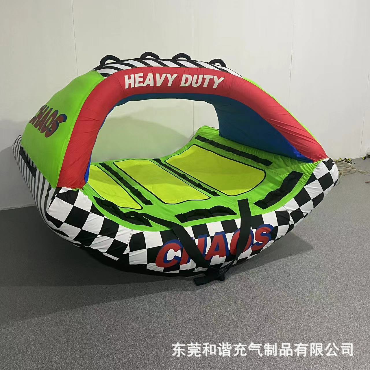 Fábrica de suministro de anillo de tracción de agua de una sola persona, anillo de tracción de esquí de agua de PVC inflado, anillo de tracción de esquí de agua de doble persona