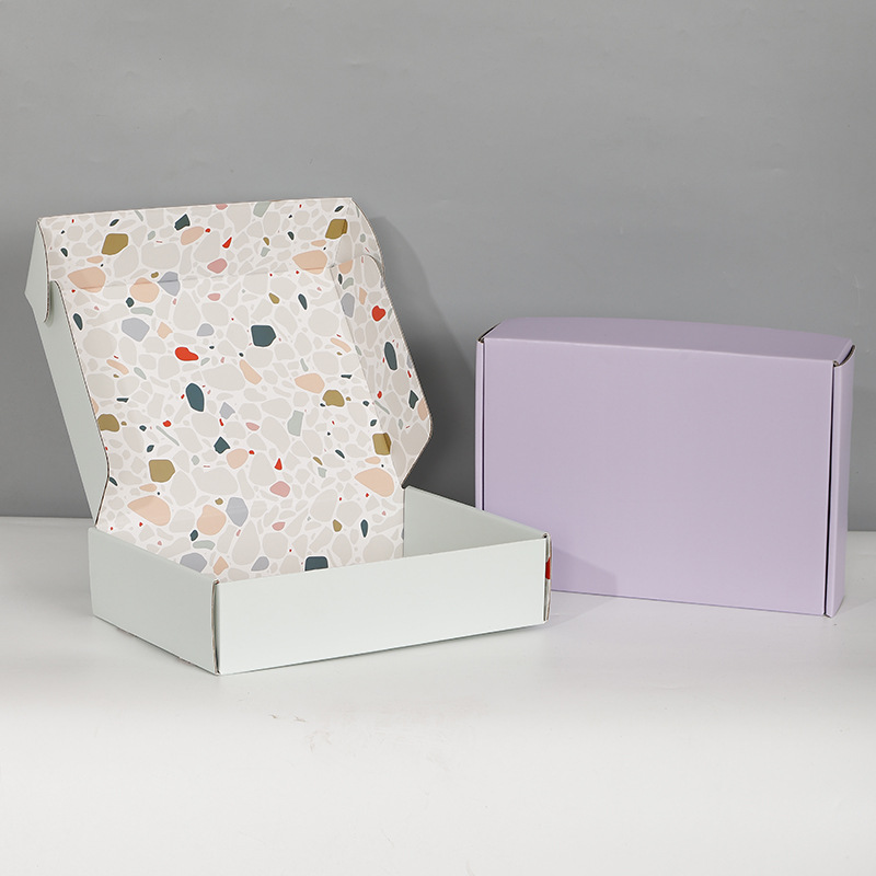 现货纸盒双面印刷飞机盒外贸通用双面纯色瓦纸飞机盒批发