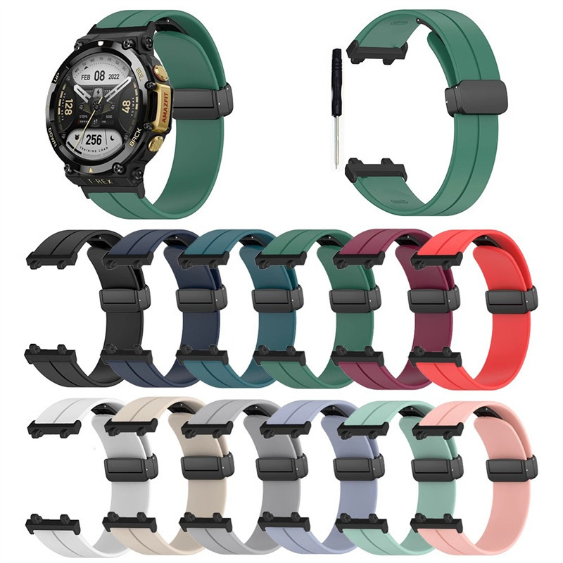 Suitable for Huami Amazfit T-Rex 3/2 Magnetic Folding Buckle T-Rex/Pro/Active Edge Watch Strap