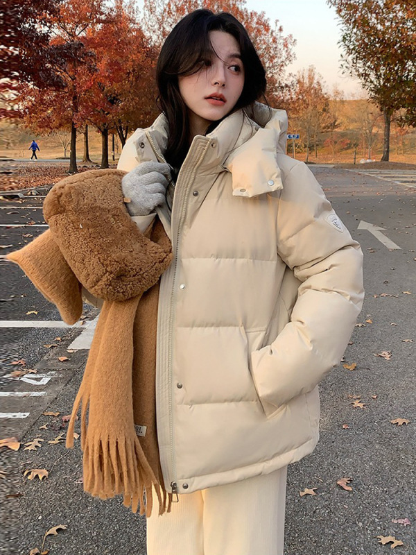 短款羽绒棉服女冬季2025年新款小个子宽松棉衣面包服加厚棉袄外套|undefined
