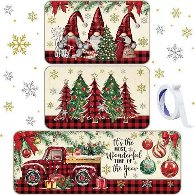 Avtomobil döşəmə paspasları, decorative floor mat - christmas-10-4060cm-short-style-on-top-crystal-velvet
