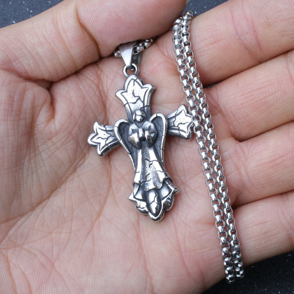men's retro necklace stainless steel