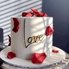 Copyright Tanabata Valentine's Day Acrylic Cake Responses LOVE Cake Decoration Valentine's Day Cake Side Side