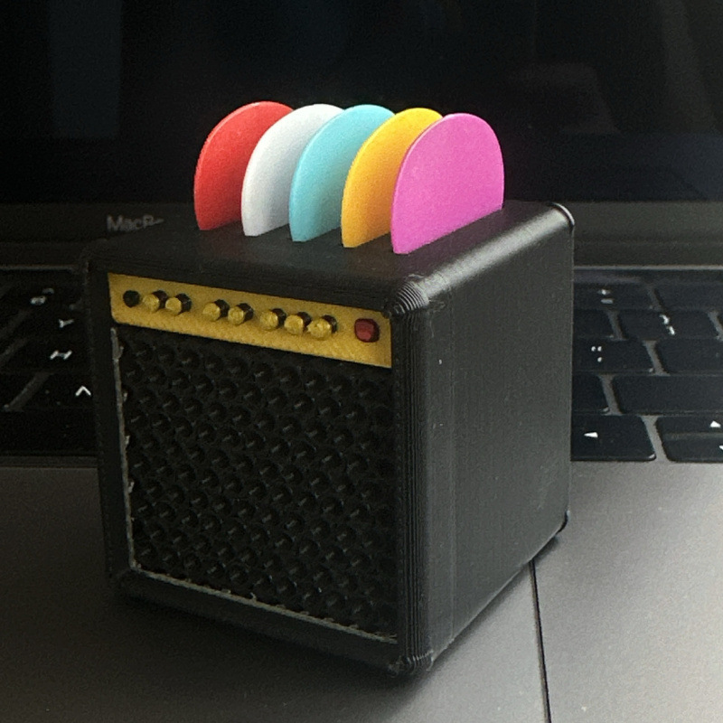 Cross-Border 3D Printing Ukulele Guitar Pick Storage Box Accessories Artificial Speaker Desktop Ornaments Gifts