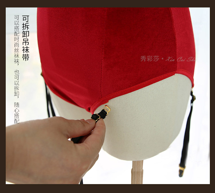 Bunny Girl Costume Jumpsuit with Chest Pad, Garter Belt and Headband — detail image 22