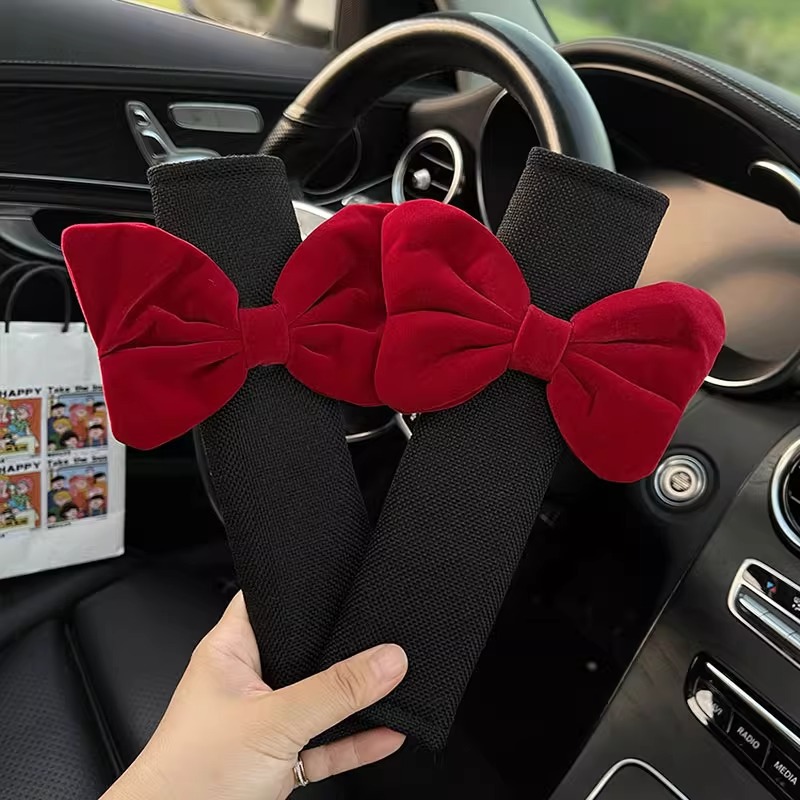 Funda Protectora para Cinturón de Auto de Poliéster con Moño
