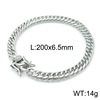 Bracelet hip-hop style stainless steel, necklace, wish, suitable for import, wholesale, European style, 6.5m
