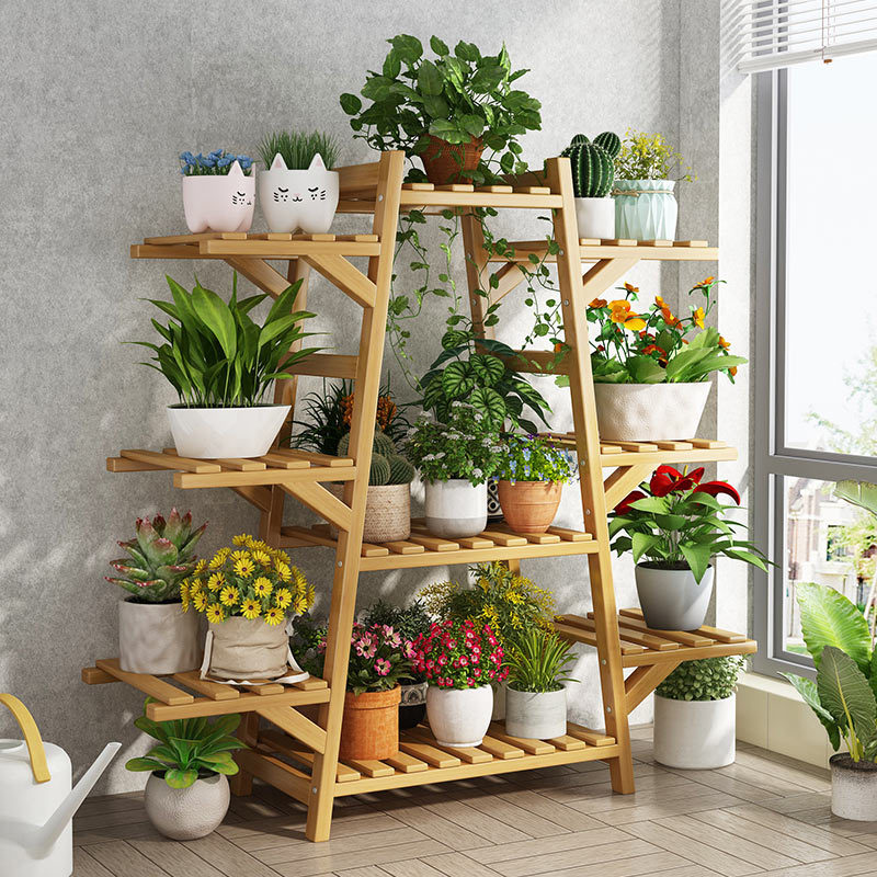 Balcón estante de flores estante de almacenamiento estante interior multicarbón estante de plantas estante de maceta estante de plantas
