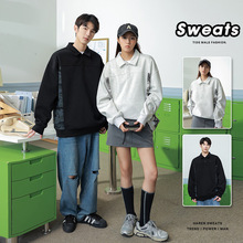 2025新款春秋季男士肌理感设计百搭美透气潮流休闲翻领POLO衫卫衣