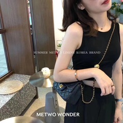 METOO無鋼圈一體式吊帶美背背心純棉防震防走光瑜伽背心百搭外穿