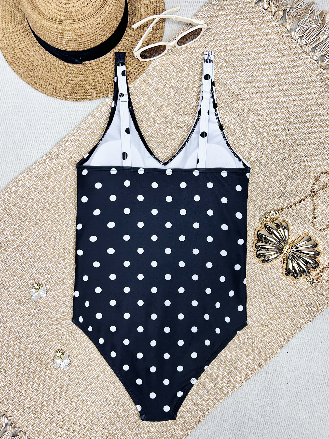 New Women's Black White Print Body Push Up One Piece Swimsuit Style Bikini_ecoleips.com