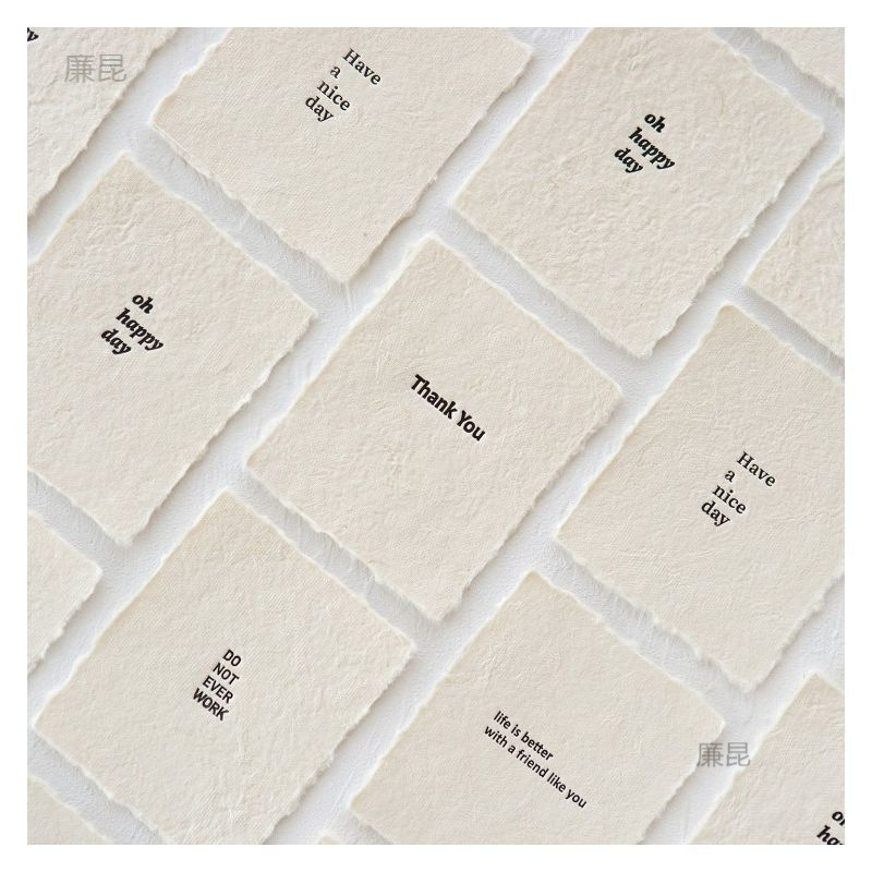 Minimalist Style Artistic English-Style Card with Frayed Edges, Nail Art, Jewelry Photography Props, Background Decoration, and Ornaments