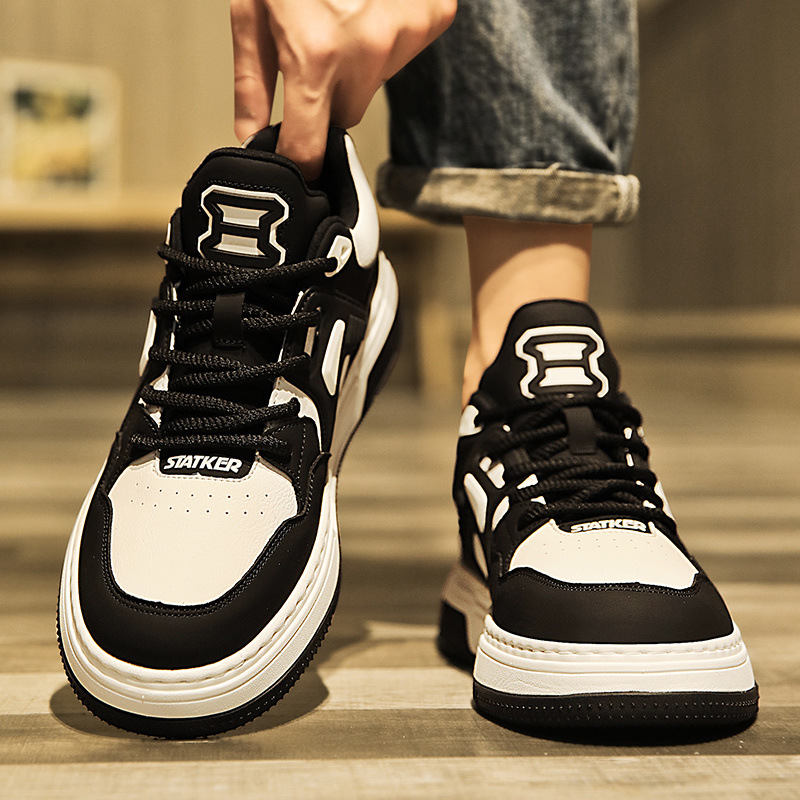 Men's Shoes 2025 New Autumn High-End Versatile Black and White Panda Sneakers Student Sports Casual White Trendy Shoes